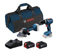 Pack Perceuse à percussion GSB 18V-65 + Meuleuse d'angle GWS 18V-8 + sac de transport - 0615A5008Z BOSCH