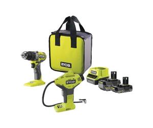 Pack perceuse à percussion sans fil 18V ONE+™ + Compresseur 18V ONE+™ - RPD18BL1-242SPI RYOBI