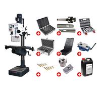 Pack Perceuse-fraiseuse à colonne perçage jusqu'à ø 32 mm CM4/M16 1,5 kW 400 V table croisée et accessoires essentiels Optidrill DH40CT PACK PRO