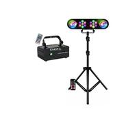 Pack Pied Lumière Portique DJ LEDBAR-ASTRO-RC- Laser Ibiza LZR200RGB-MULTI Soirée Ambiance Animation Discothèque Club Bar