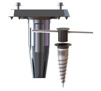 Pack Pied parasol déporté + Base ancrage GARD&ROCK