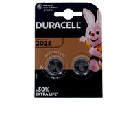 Pack piles DURACELL BOUTON LITHIUM 3V 2025 DL/CR2025 x 2 u