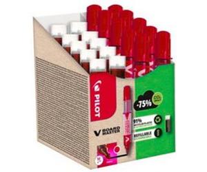 Pack pilot v-board master 10 marqueurs effacables a sec pointe conique moyenne 10 recharges 5 offertes coloris vert