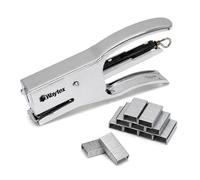 Pack pince agrafeuse 24/6 avec agrafes incluses, pince compacte métal 25 feuilles, compatible 26/6, avec réservoir 100 agrafes, bureau