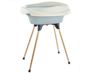 Pack Plan à Langer et Baignoire 2 en 1, THERMOBABY VASCO, Gris Charme, Bords Arrondis, Protections Anti-Chute