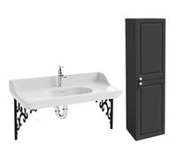 Pack plan vasque suspendu JACOB DELAFON Cléo 1889 + colonne droite + robinet chromé + siphon chromé