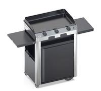 Pack Plancha à gaz ENO Fusion 75 Inox / Noir + Chariot