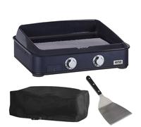 Pack Plancha à gaz ENOSIGN 65 Bleu Navy + Housse + Spatule