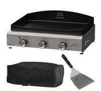 Pack Plancha à gaz Le Marquier Exclusive Amalia PRO 360 Inox + Housse + Spatule