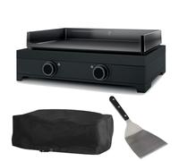 Pack Plancha électrique Forge Adour MODERN 60 Acier Noir + Housse + Spatule