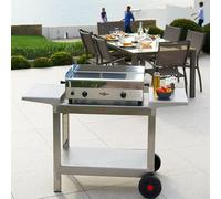 Pack Plancha gaz 2 feux Krampouz Design Double + Chariot