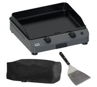 Pack Plancha Gaz ENO Fusion 60 Grise + Housse + Spatule