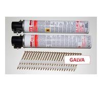 Pack Pointes 20° GALVA TORSADEES 3.1x90 boite de 2000 AVEC gaz