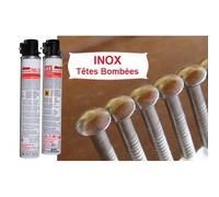 Pack pointes 20° INOX ANNELEES TB 3.1x63 boite de 2000 AVEC gaz
