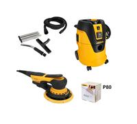 Pack ponceuse excentrique DEROS II 5650CV + Aspirateur 1125L + tuyau + kit de nettoyage + Abranet MIRKA