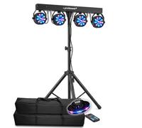 Pack Portique Jeux de lumières LyteQuest PACK-EOS PAR ASTRO DMX 18 Programmes Télécommande 2 Sacs de transport + Eclairage OVNI