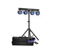 Pack Portique jeux de lumières - LYTEQUEST - PACK-EOS - 4 projecteurs DMX PAR ASTRO - Télécommande - Soucoupe OVNI incluse