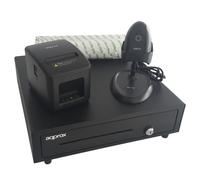 APPROX Pack TPV Tiroir+Imprimante+Lecteur Codes Barres+Paquet 8 Rouleau 80X60 (CASH01+POS80AM-USB+LS11AS+PAQ.8 Rouleaux 80X60, Noir)