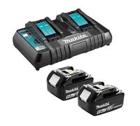 Pack power 18V Li-Ion LXT (2x5,0 Ah) + chargeur double MAKITA 199482-2