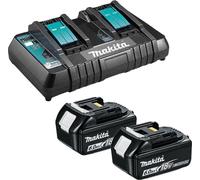 Pack power 18V Li-Ion LXT (2x6,0 Ah) + chargeur rapide double - MAKITA 199484-8