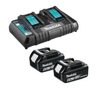 Pack power 18V LXT (2x6,0 Ah) + chargeur rapide Makita 199484-8