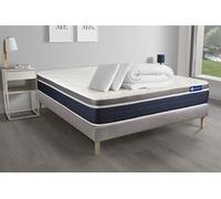 Pack prêt a dormir ACTILATEX CONFORT Matelas Latex + memoire de forme 160x200 cm + sommier KIT gris + 2 oreillers + couette