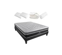 HYPSOM - Pack Prêt à dormir ELEGANCE 140x200 cm - Matelas Mémoire de forme + Sommier + Accessoires G