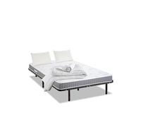 - Pack Prêt à dormir INTUITION 140x190 cm - Matelas Mémoire de forme + Sommier Métal + Accessoires
