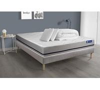Pack prêt a dormir matelas 180x200 ACTIFLEX SOFT 3zones de confort + sommier KIT gris + 2 oreillers + couette