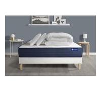 Pack prêt à dormir matelas ACTIFLEX LIFE 180x200 Ressorts ensachés + Mémoire de forme + sommier KIT blanc +2oreillers+couette G