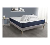 Pack prêt a dormir matelas ACTIFLEX LIFE 200x200 Ressorts ensaches + Memoire de forme + sommier KIT gris +2oreillers+couette