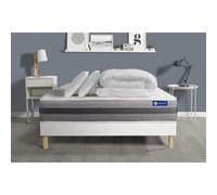Pack prêt a dormir matelas ACTIFLEX RELAX Ressorts ensaches+memoire de forme 140x200 + sommier KIT blanc + 2oreillers+couette