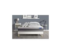 Actisom Pack lit ACTIFLEX RELAX 200x200 – matelas ressorts ensachés+mémoire, sommier kit blanc