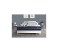 Pack prêt a dormir matelas ACTIFLEX TECH 140x200 Memoire de forme Maxi epaisseur + sommier KIT blanc + 2 oreillers + couette