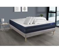 Pack prêt a dormir matelas ACTIFLEX TECH 180x200 Memoire de forme Maxi epaisseur + sommier KIT gris + 2 oreillers + couette