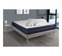 Pack prêt a dormir matelas ACTIFLEX TECH 200x200 Memoire de forme Maxi epaisseur + sommier KIT gris + 2 oreillers + couette