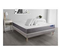 Pack prêt a dormir matelas ACTILATEX DREAM Latex et memoire de forme 140x200 cm + sommier KIT gris + 2 oreillers + couette