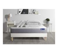 Pack prêt a dormir matelas ACTILATEX DREAM Latex et memoire de forme 160x200 cm + sommier KIT blanc + 2 oreillers + couette