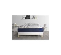 Pack prêt a dormir matelas ACTILATEX LIFE 160x200 cm Latex et Memoire de forme + sommier KIT blanc + 2 oreillers + couette