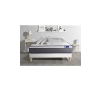 Actisom Pack lit Actilatex Plus 160x200 – latex & mémoire, sommier kit blanc, 2 oreillers+couette