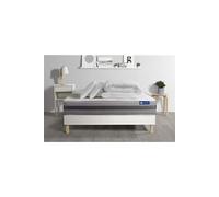 Pack prêt a dormir matelas ACTILATEX RELAX Latex et memoire de forme 140x190 cm + sommier KIT blanc + 2 oreillers + couette