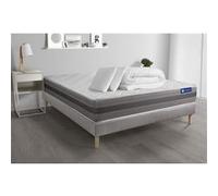 Pack prêt à dormir matelas ACTILATEX RELAX Latex et mémoire de forme 180x200 cm + sommier KIT gris + 2 oreillers + couette G