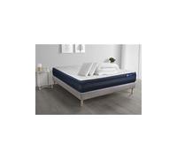 Pack prêt a dormir matelas ACTILATEX TECH 160x200 Memoire de forme Maxi epaisseur + sommier KIT gris + 2 oreillers +couette