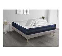 Pack prêt a dormir matelas ACTILATEX TECH 200x200 Memoire de forme Maxi epaisseur + sommier KIT gris + 2 oreillers +couette