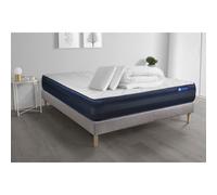 Pack prêt a dormir matelas ACTILATEX TECH 200x200 Memoire de forme Maxi epaisseur + sommier KIT gris + 2 oreillers +couette