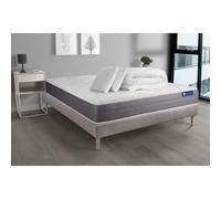 Pack prêt a dormir matelas ACTIMEMO DREAM memoire de forme 180x200 cm 5zones confort + sommier KIT gris + 2oreillers+couette
