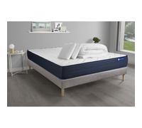 Pack prêt a dormir matelas ACTIMEMO LIFE 160x200 Memoire de forme 5zones de confort + sommier KIT gris + 2oreillers +couette