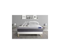 Pack prêt a dormir matelas ACTIMEMO PLUS 140x190 Memoire de forme 7zones confort + sommier KIT blanc + 2 oreillers + couette