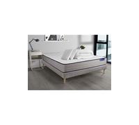 Pack prêt a dormir matelas Latex et Memoire de forme ACTILATEX FORM 140x200 cm + sommier KIT gris + 2 oreillers + couette