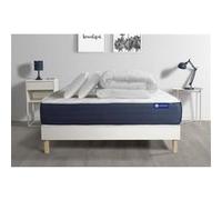 Pack prêt a dormir matelas Latex et Memoire de forme ACTILATEX SLEEP 180x200 cm + sommier KIT blanc + 2 oreillers + couette
